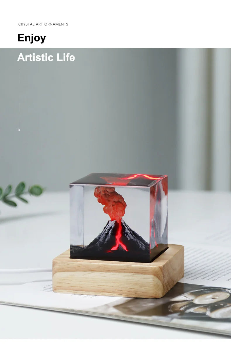 Đèn Ngủ 3D Núi Lửa Phun Trào