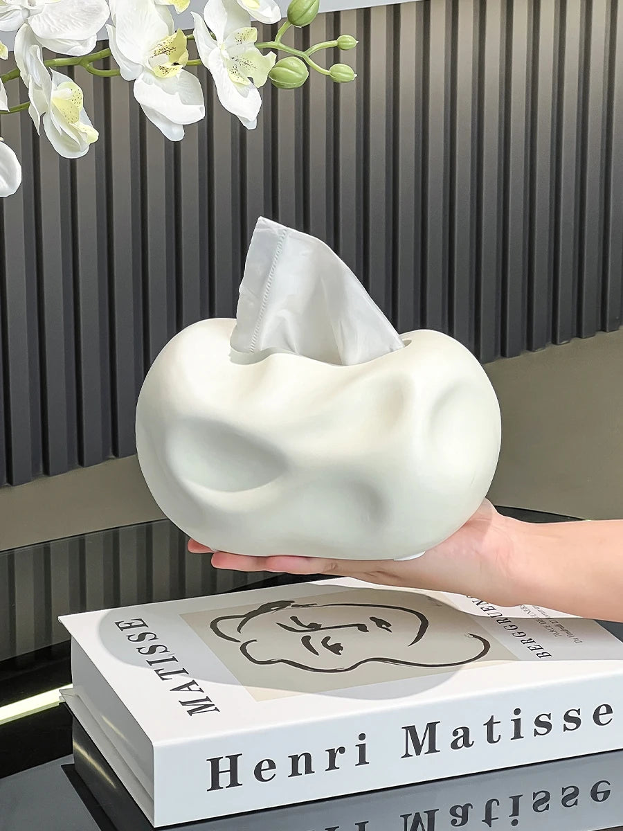 Hộp Đựng Giấy Gốm Sứ Kiểu Gợn Sóng