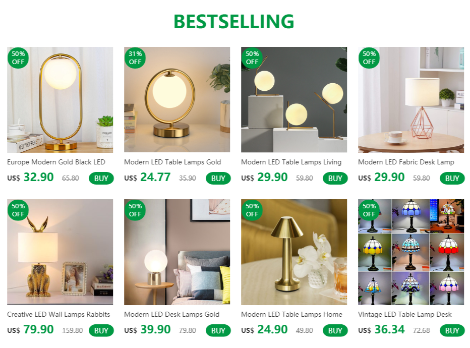 Đèn Bàn LED Bóng Thủy Tinh
