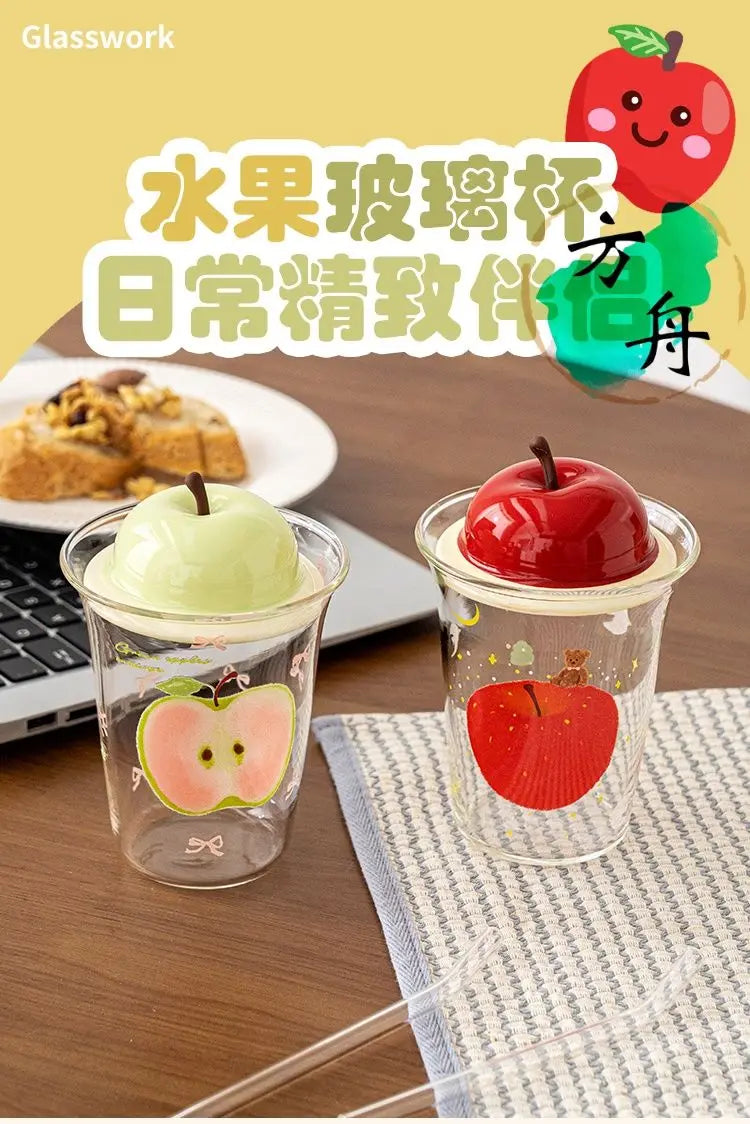 Ly Thủy Tinh Hình Trái Cây Kèm Nắp Dưa Hấu