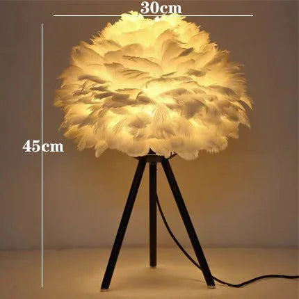 Đèn Bàn LED Lông Vũ