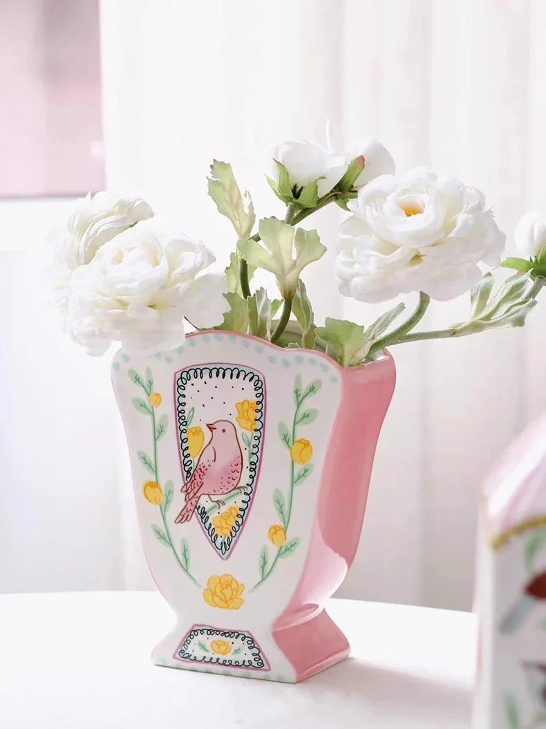 Bình Hoa Gốm Sứ Hình Con Chim
