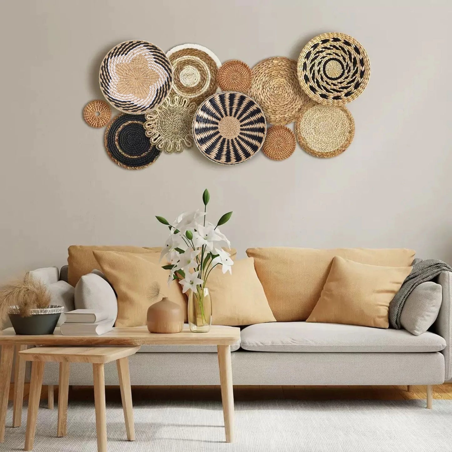 Đồ Treo Tường Boho Bằng Cỏ Tự Nhiên