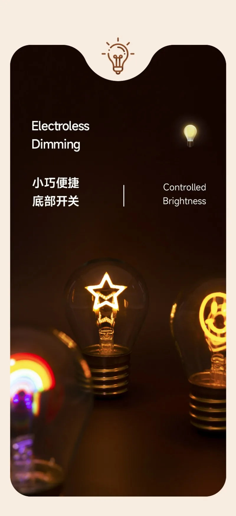 Đèn Led Edison Vintage Tích Điện