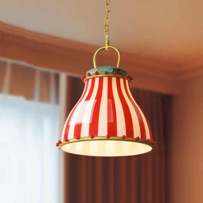 Đèn Thả Trần Kính Màu Retro