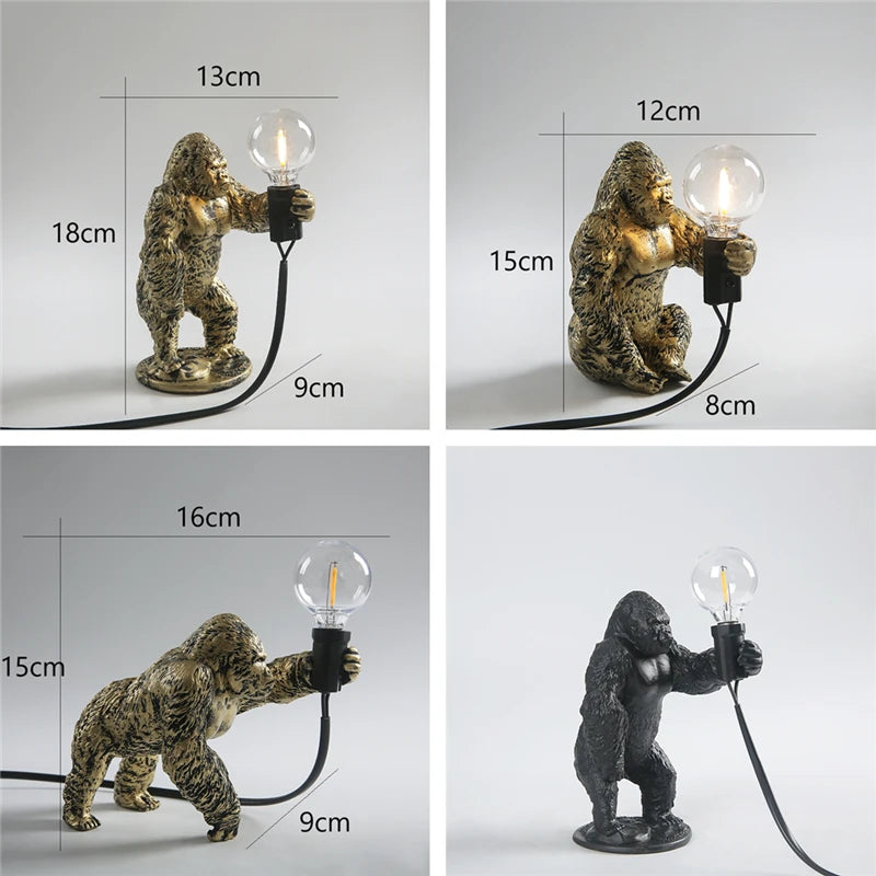 Đèn Bàn Resin Hình King Kong Nordic