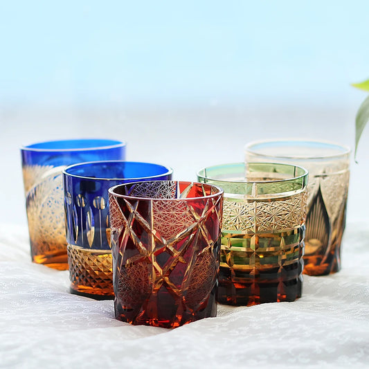 Ly Thủy Tinh Whiskey Edo Kiriko