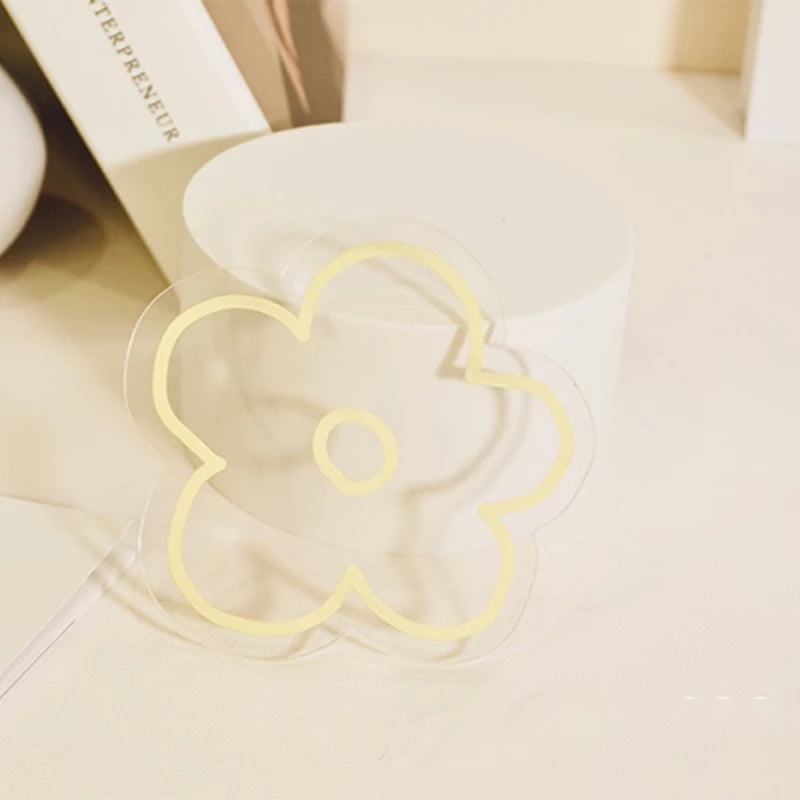 Lót Ly Hình Hoa Acrylic Trong Suốt