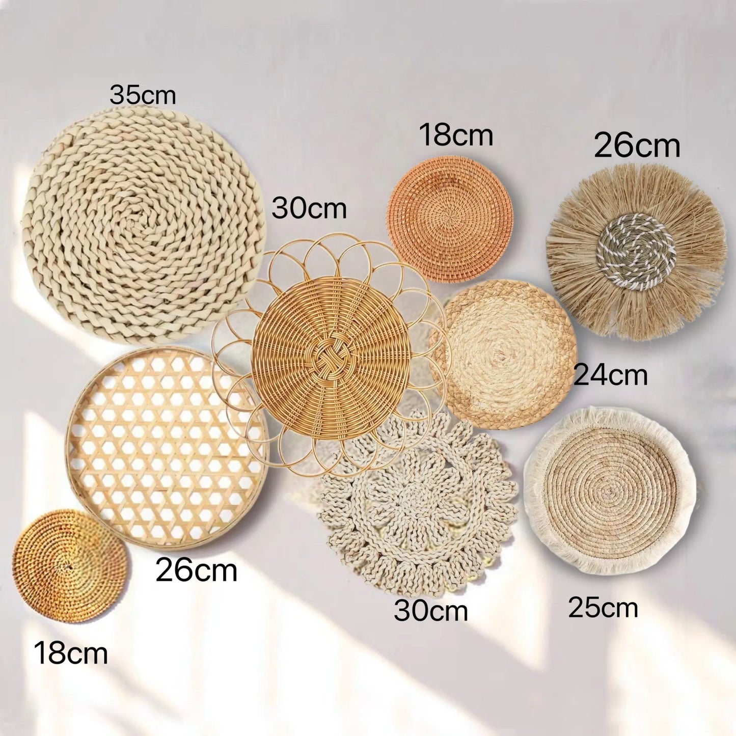 Đồ Treo Tường Boho Bằng Cỏ Tự Nhiên