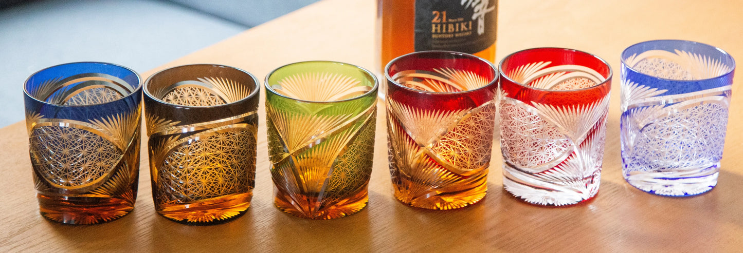 Ly Thủy Tinh Whiskey Edo Kiriko