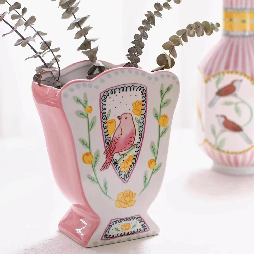 Bình Hoa Gốm Sứ Hình Con Chim