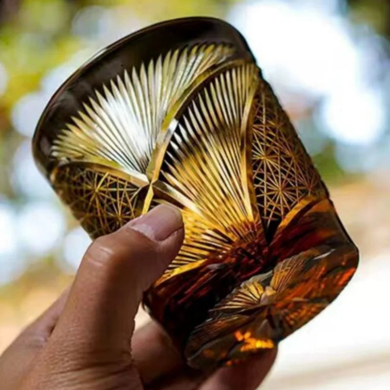 Ly Thủy Tinh Whiskey Edo Kiriko
