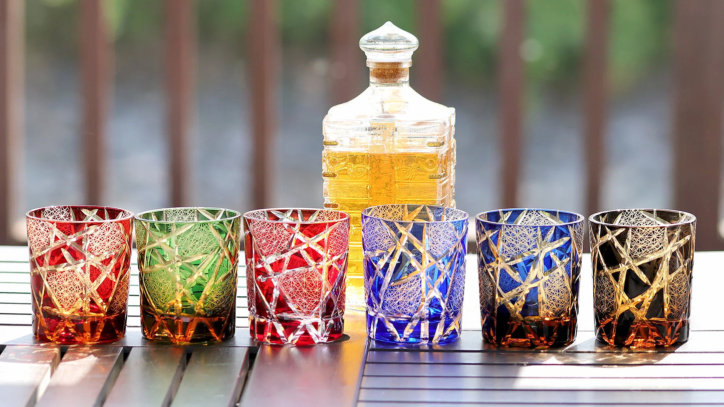 Ly Thủy Tinh Whiskey Edo Kiriko