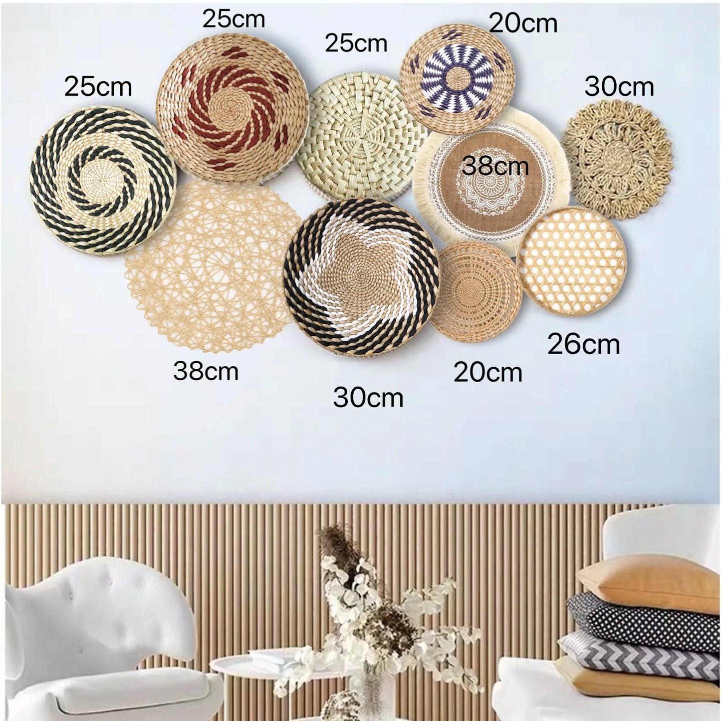 Đồ Treo Tường Boho Bằng Cỏ Tự Nhiên