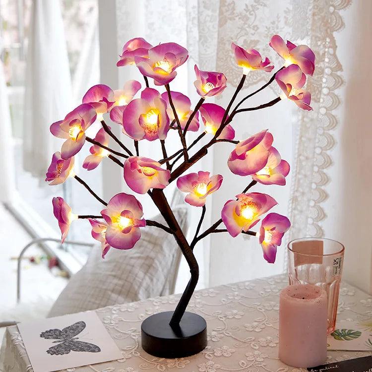 Đèn Bàn Cây Hoa Cổ Tích 24 LED