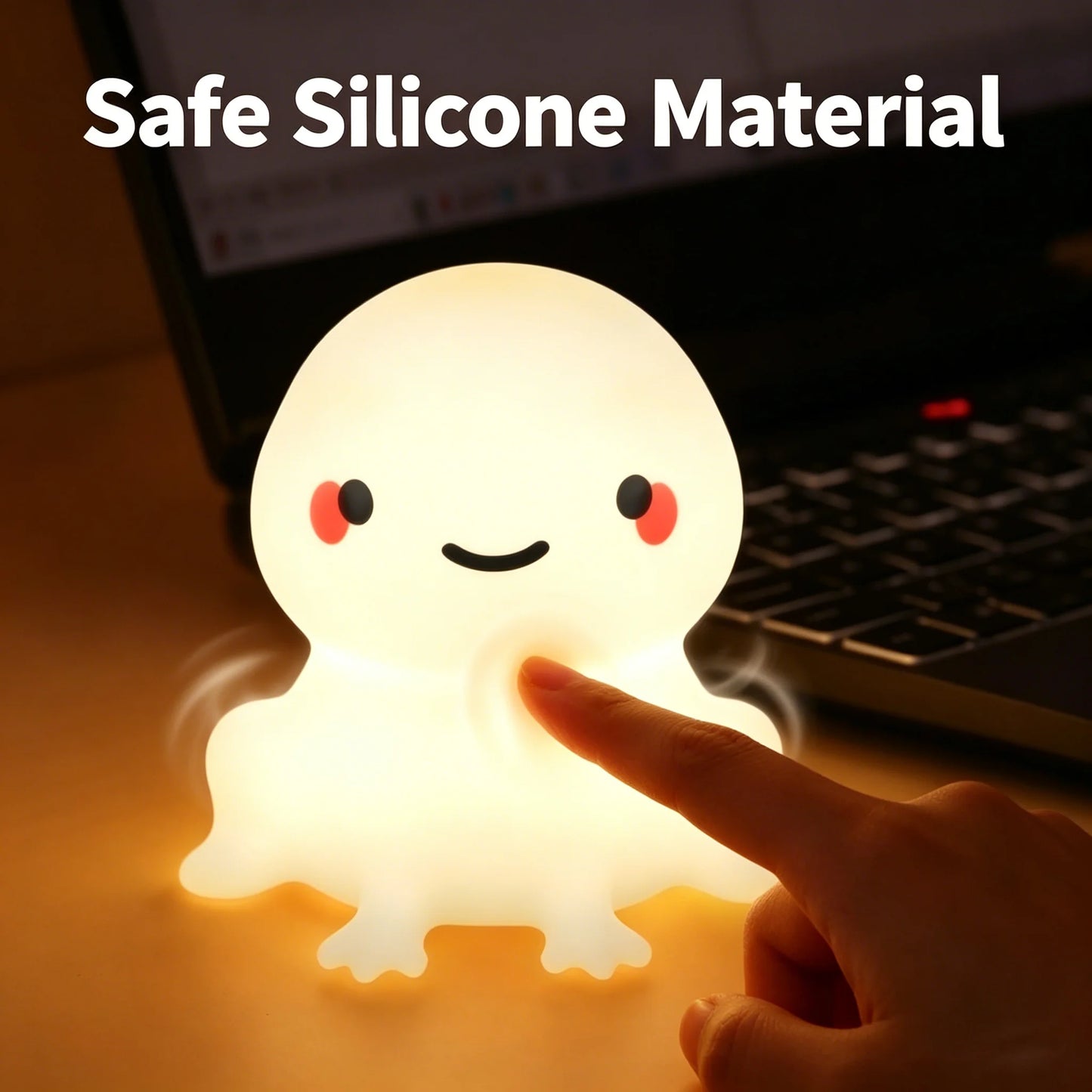 Đèn Ngủ LED Hình Ếch Silicone