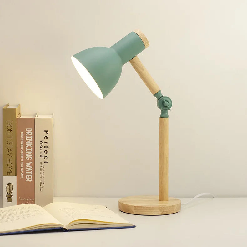 Đèn Bàn LED Gỗ Phong Cách Nordic