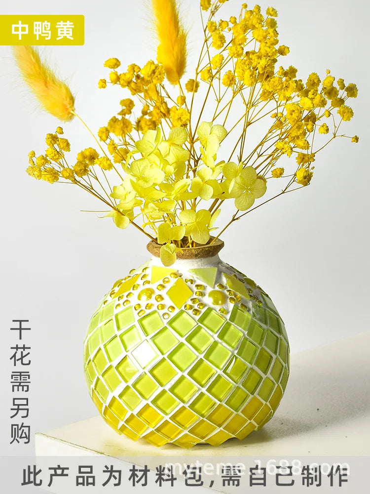 Bộ Làm Bình Hoa Mosaic DIY Thủ Công