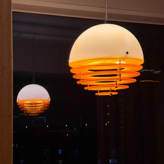 Đèn Thả Trần Bauhaus Retro Màu Cam Hoàng Hôn