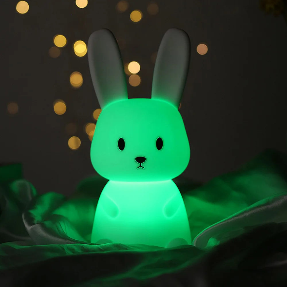 Đèn Ngủ LED Hình Thỏ Silicone
