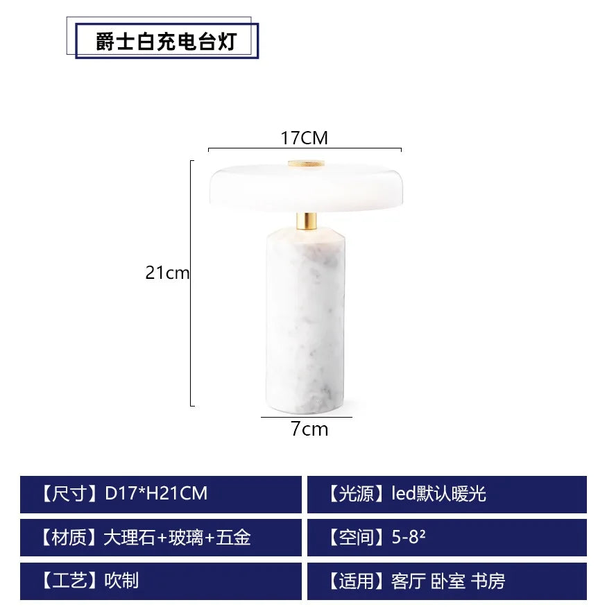 Đèn Bàn Cảm Ứng LED Vân Đá