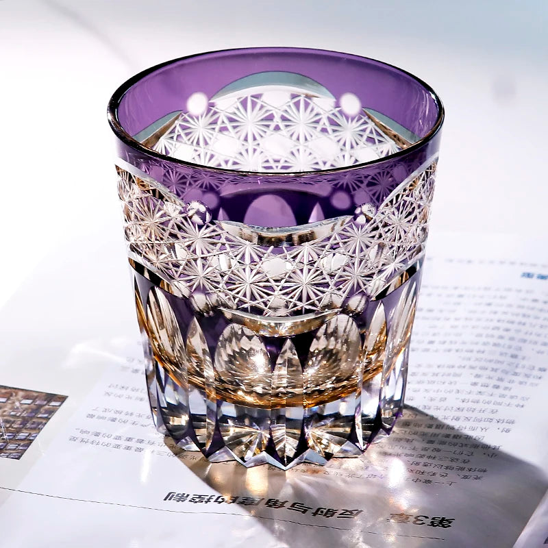 Ly Whisky Edo Kiriko Màu Tím