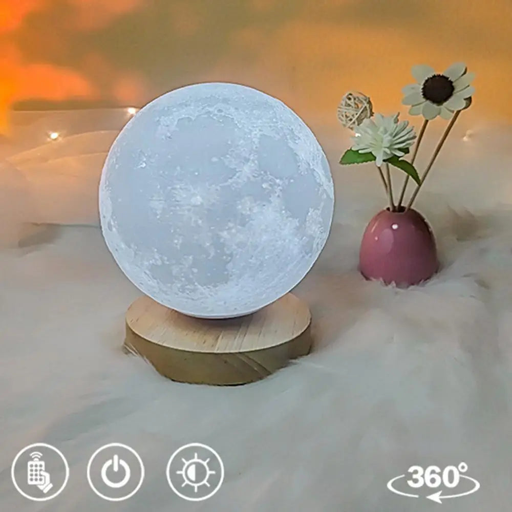 Đèn Ngủ Mặt Trăng 3D In Nổi