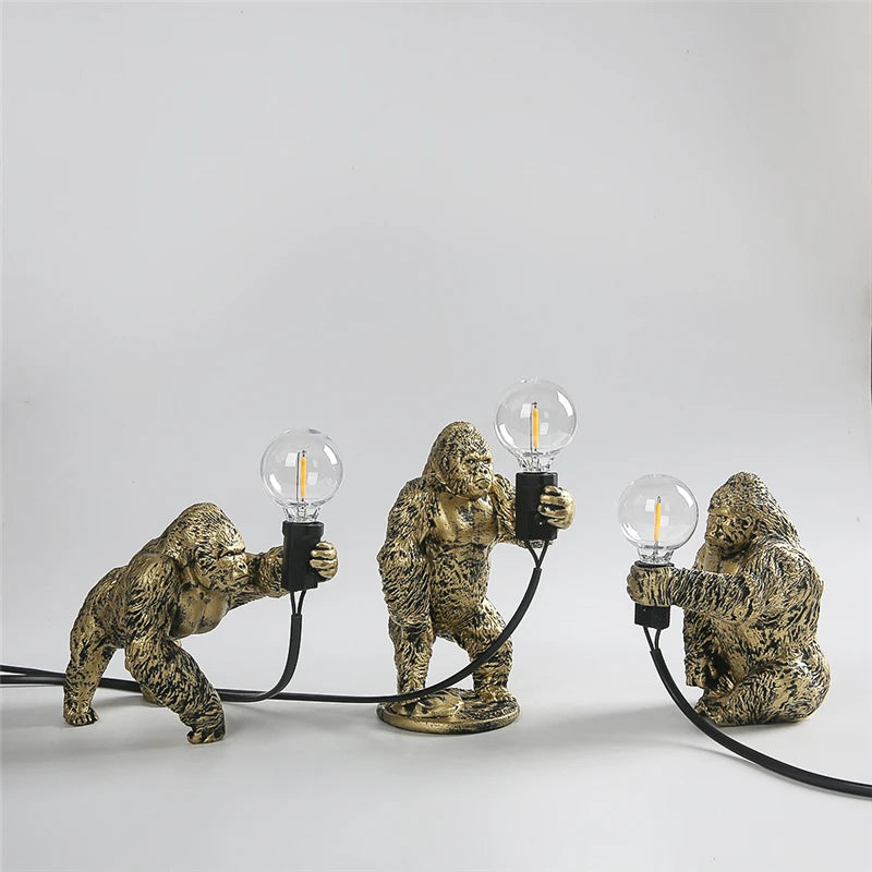 Đèn Bàn Resin Hình King Kong Nordic
