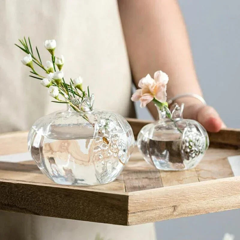 Bình Hoa Thủy Tinh Hình Quả Lựu Decor