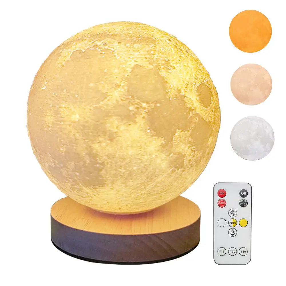 Đèn Ngủ Mặt Trăng 3D In Nổi