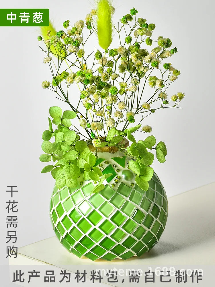 Bộ Làm Bình Hoa Mosaic DIY Thủ Công