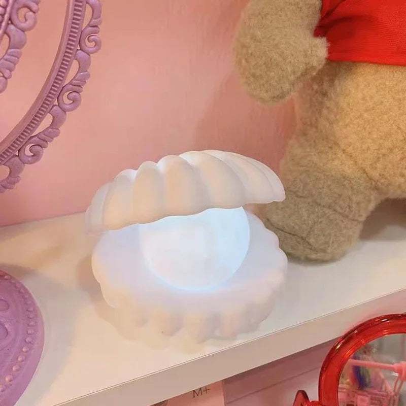 Đèn Ngủ Vỏ Sò Ngọc Trai Tạo Sương