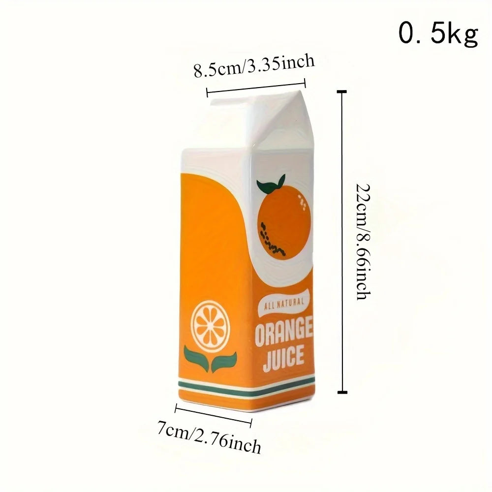 Bình Hoa Gốm Sứ Hình Hộp Nước Cam