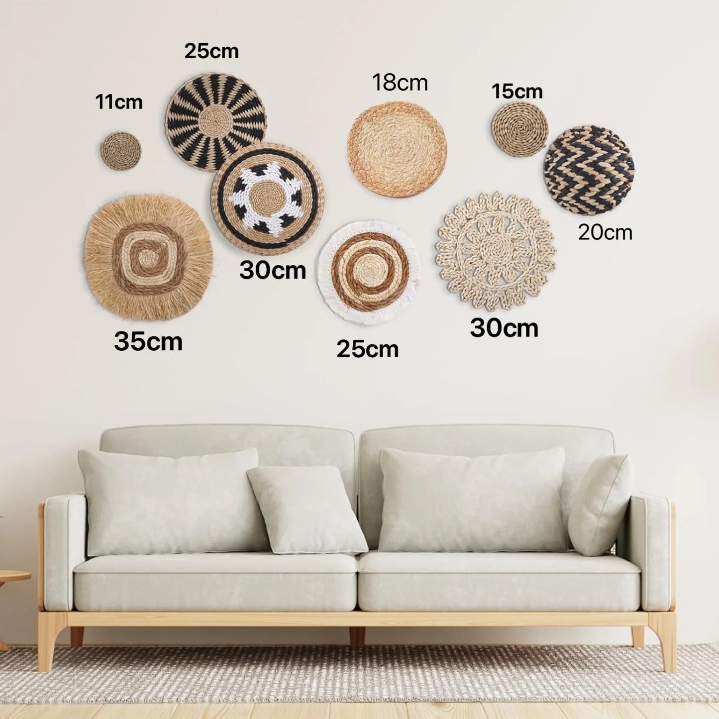 Đồ Treo Tường Boho Bằng Cỏ Tự Nhiên