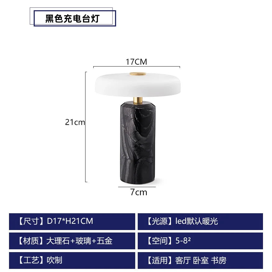 Đèn Bàn Cảm Ứng LED Vân Đá