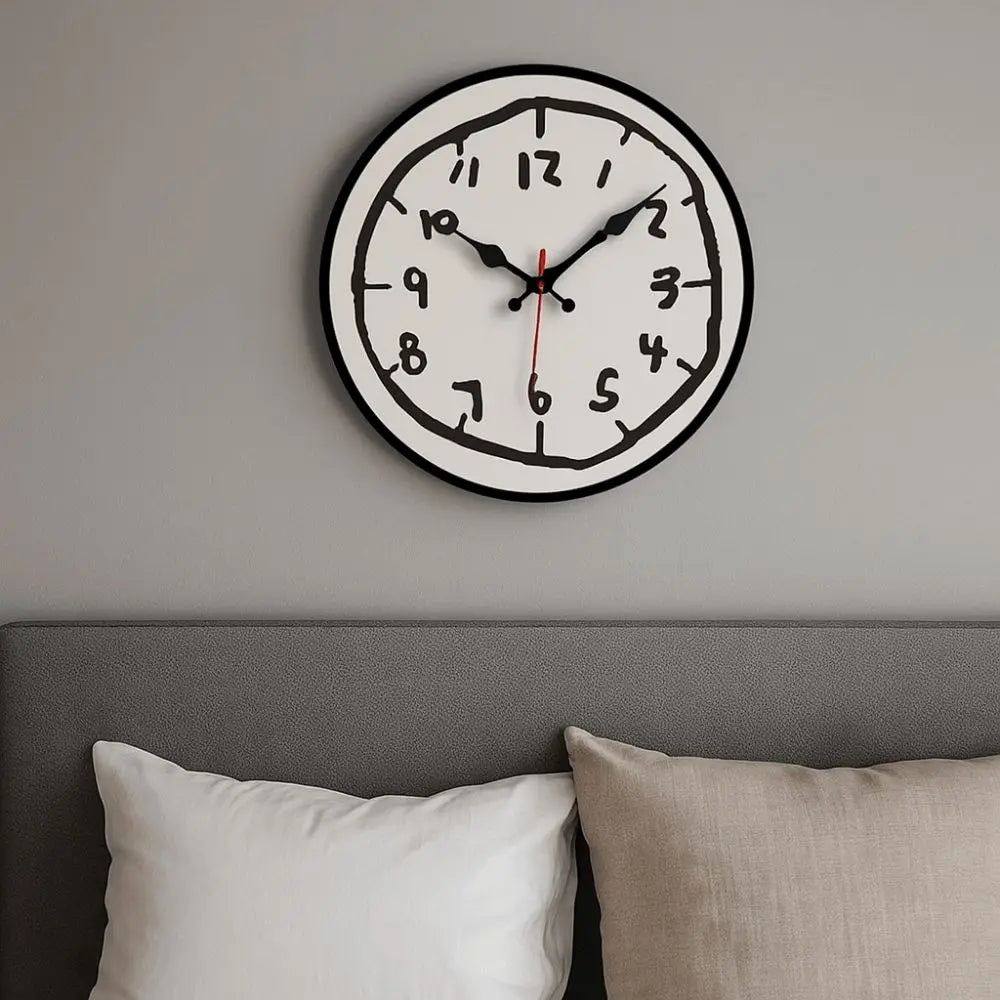 Đồng Hồ Gỗ Tròn Hoạt Hình Hiện Đại