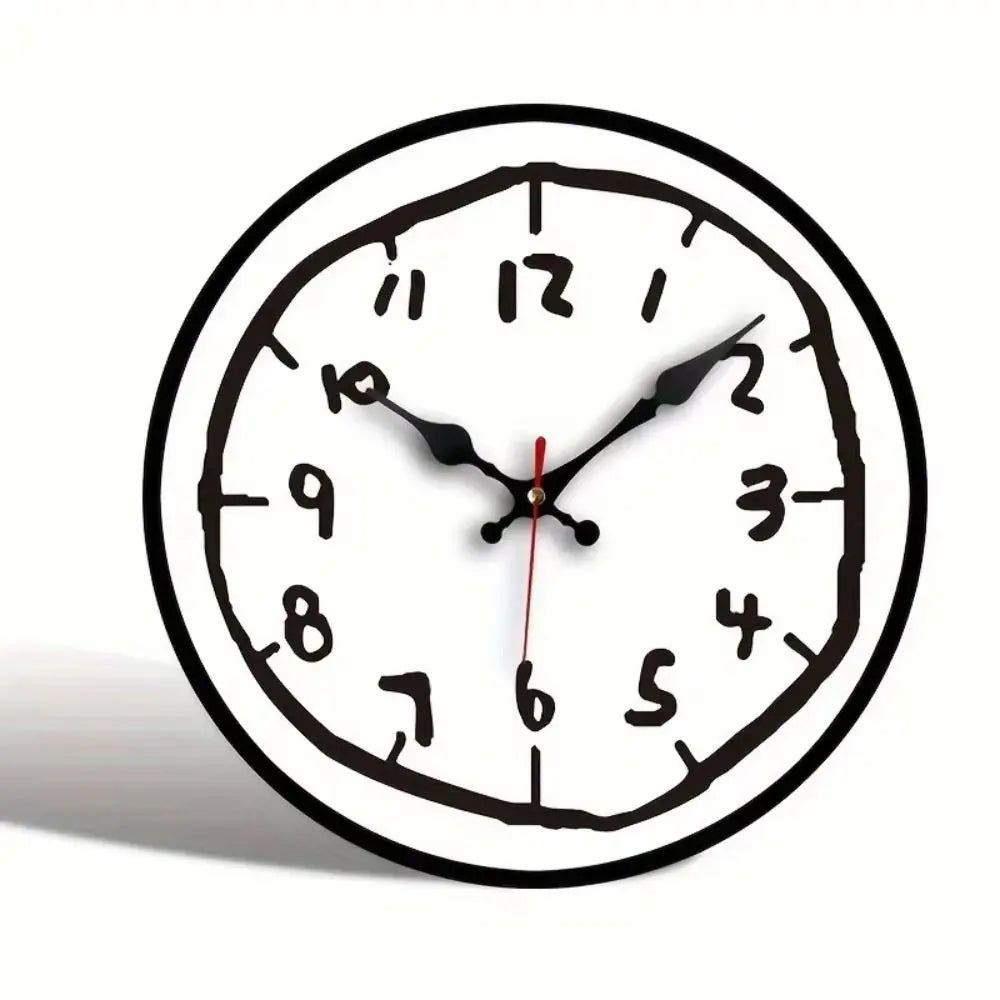 Đồng Hồ Gỗ Tròn Hoạt Hình Hiện Đại