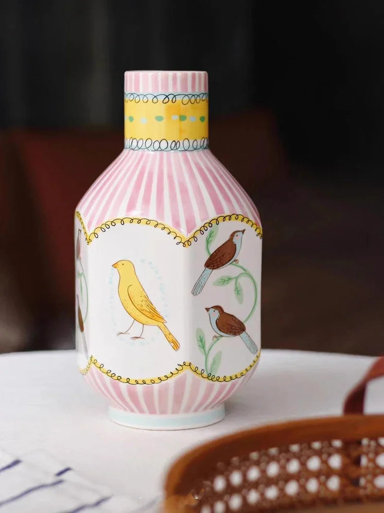 Bình Hoa Gốm Sứ Hình Con Chim