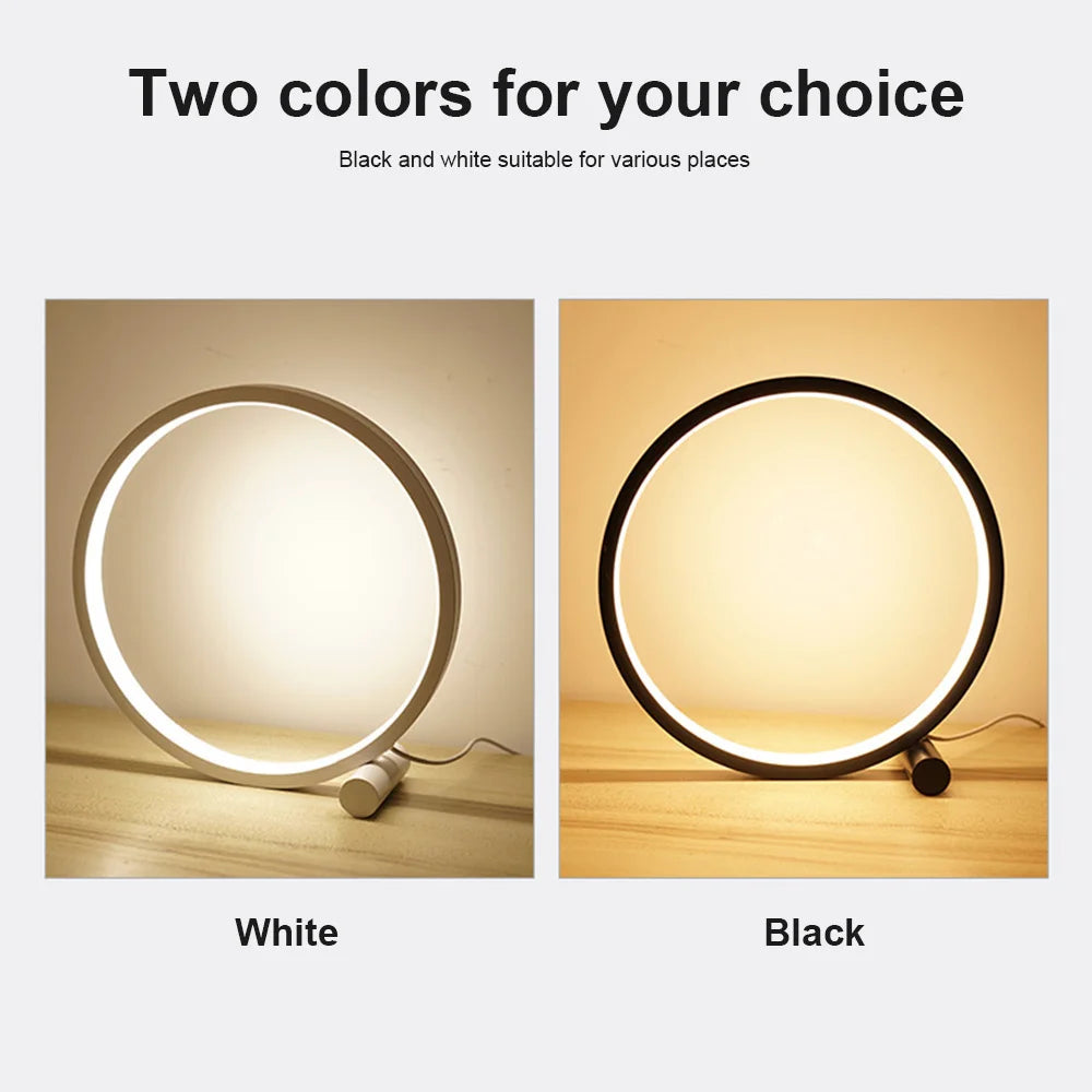 Đèn Bàn LED Hình Vòng Tròn