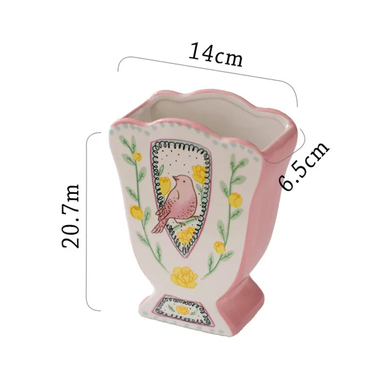 Bình Hoa Gốm Sứ Hình Chim