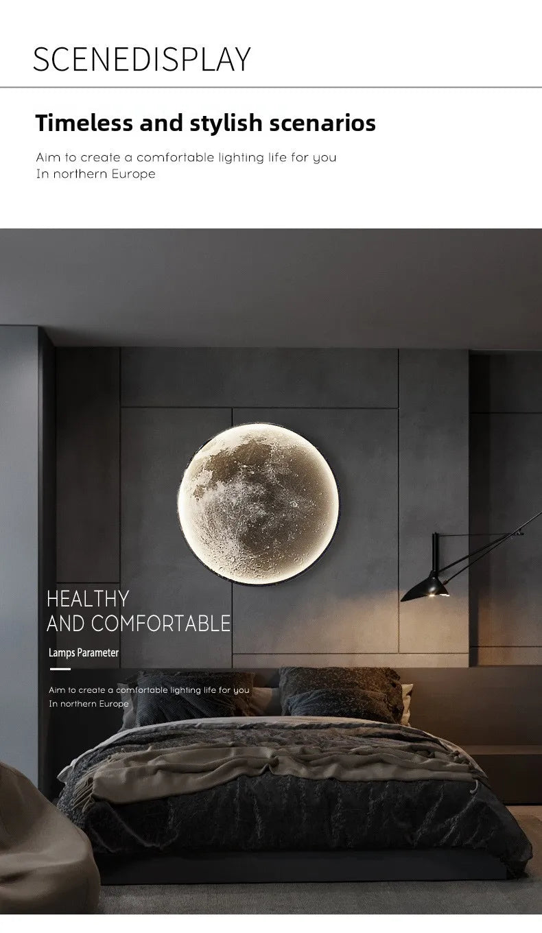 Đèn Tường/Trần LED Hình Mặt Trăng