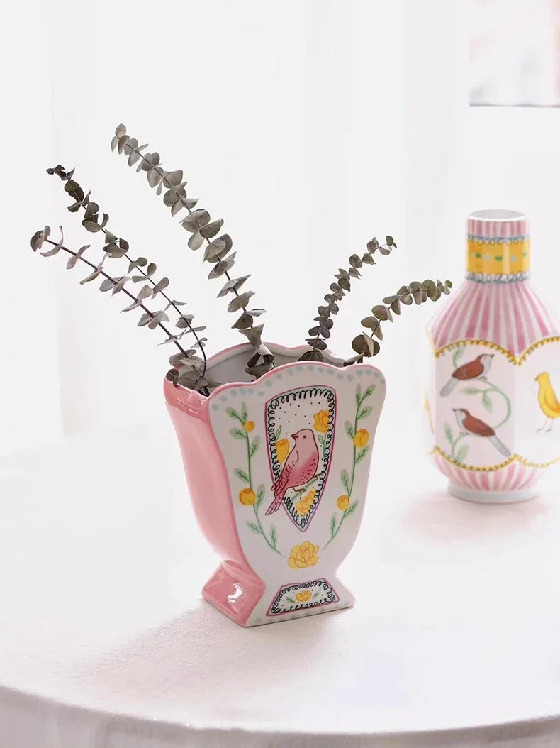 Bình Hoa Gốm Sứ Hình Con Chim
