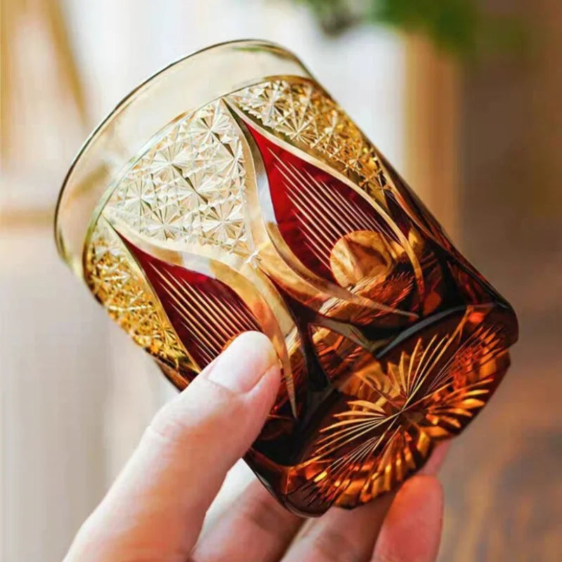 Ly Thủy Tinh Whiskey Edo Kiriko
