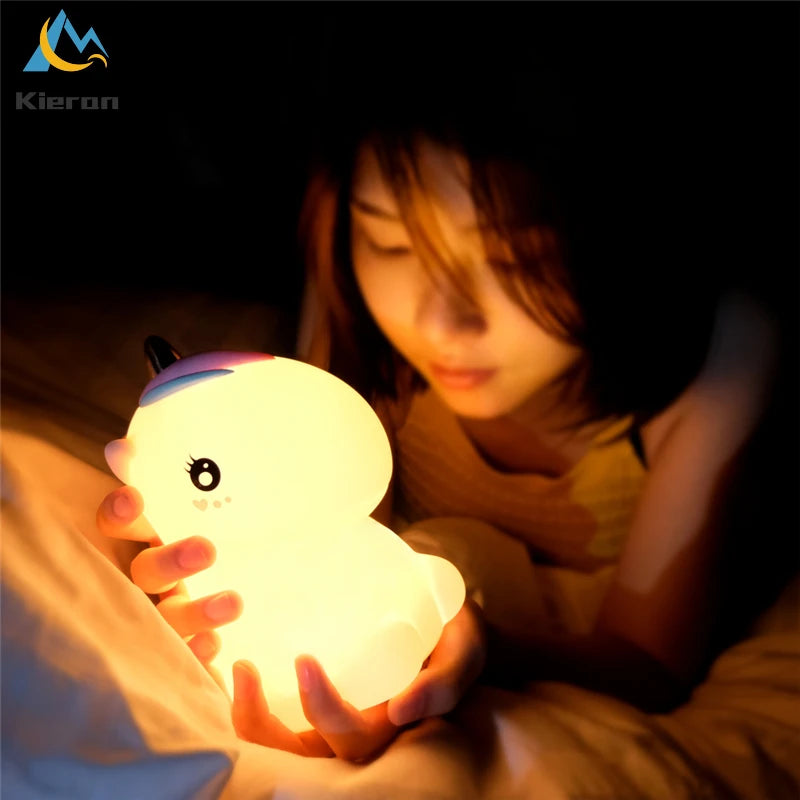 Đèn Ngủ LED Hình Kỳ Lân Silicone