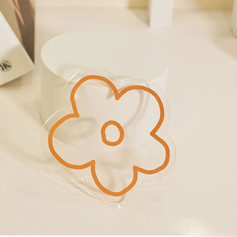 Lót Ly Hình Hoa Acrylic Trong Suốt