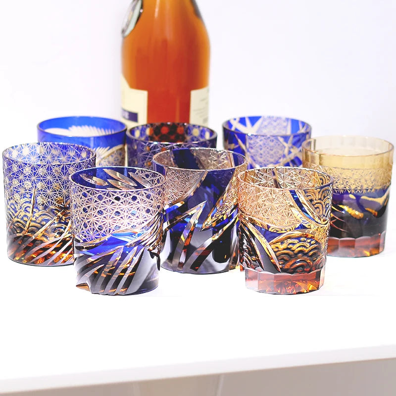 Ly Whisky Thủy Tinh Màu Hổ Phách