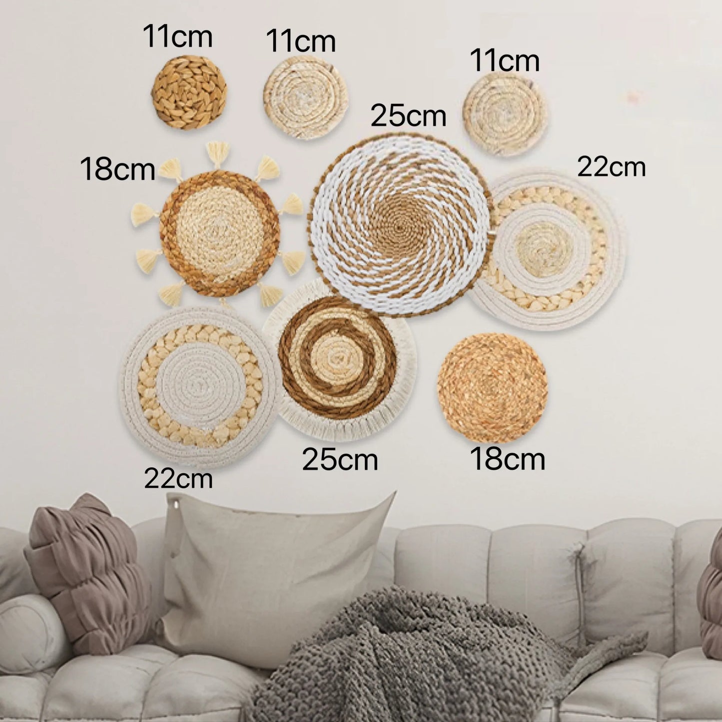 Đồ Treo Tường Boho Bằng Cỏ Tự Nhiên