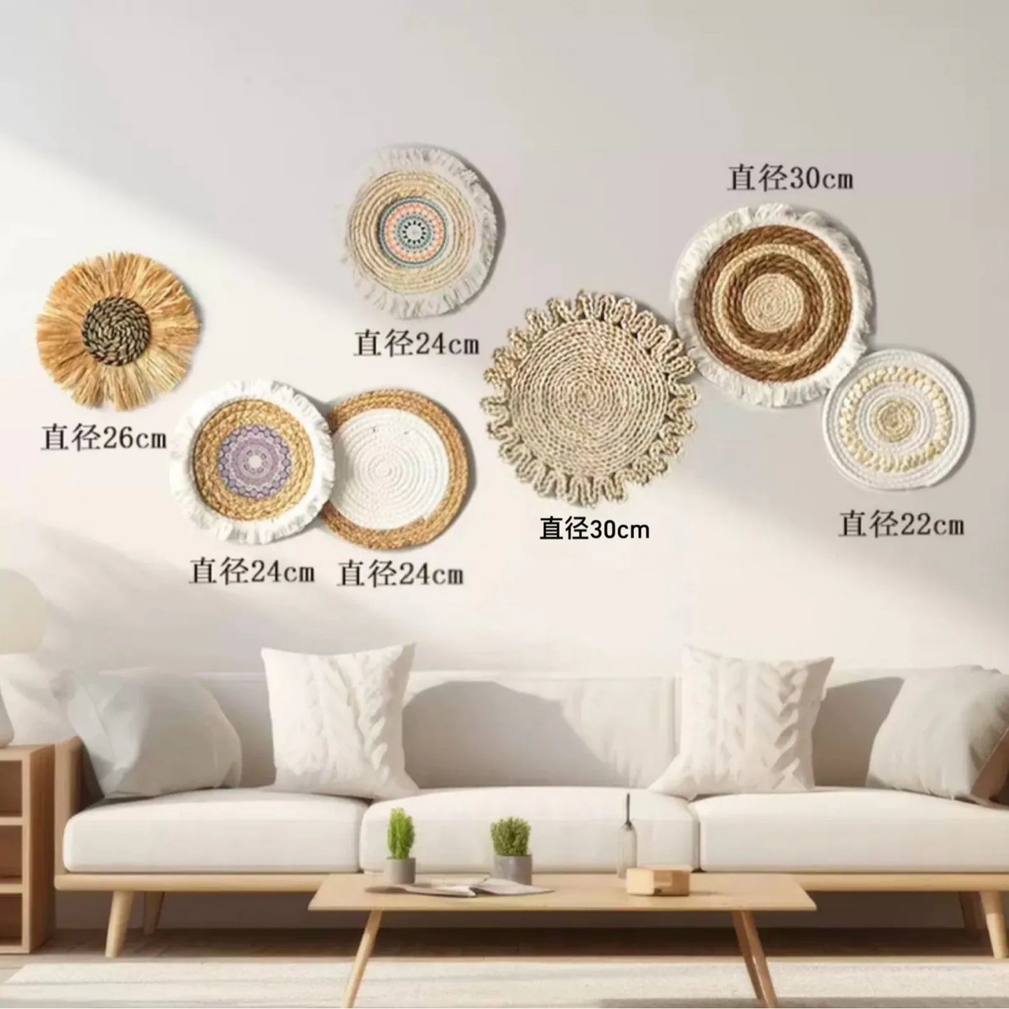 Đồ Treo Tường Boho Bằng Cỏ Tự Nhiên
