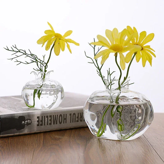 Bình Hoa Thủy Tinh Hình Quả Lựu Decor