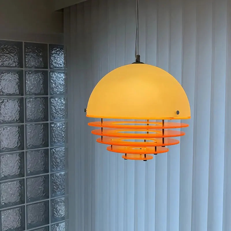 Đèn Thả Trần Bauhaus Retro Màu Cam Hoàng Hôn